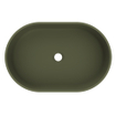 Arcqua Case vasque - 55x36cm - Ovale - Marbre coulé Mat vert SW909488