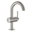 GROHE Atrio Wastafelkraan Opbouw - uitloop 12.5cm - M-size - push open - supersteel SW224948