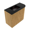 Mondiaz JOYA 51.6cm toiletmeubel - ronding rechts kleur Oak - Wastafel FAYE positie Links Zonder kraangat kleur Urban. SW1421190