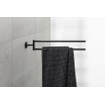 Duravit Starck T Porte-serviettes - 2 barres - 46,5cm - pivotant - noir mat SW297086