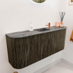 Mondiaz JOYA-DLUX 103.2cm toiletmeubel - ronding links en rechts kleur Shadow - Wastafel FAYE positie Midden 1 kraangat kleur Sombra. SW1425241