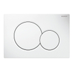 QeramiQ Dely Swirl Pack WC - 36.5x53cm - réservoir encastré Geberit UP320 - 35mm Abattant WC - plaque de déclenchement sigma blanche - boutons ronds - blanc mat SW1138629
