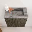 Mondiaz JOYA-DLUX 40cm meuble de toilette - couleur Shadow - Lavabo FAYE position Droite 1 trou de robinet couleur Sombra. SW1425165