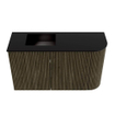 Mondiaz JOYA 71.6cm toiletmeubel - ronding rechts kleur Shadow - Wastafel FAYE positie Links Zonder kraangat kleur Urban. SW1421535