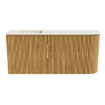Mondiaz JOYA-DLUX 91.6cm toiletmeubel - ronding rechts kleur Oak - Wastafel FAYE positie Links Zonder kraangat kleur Meli. SW1423987