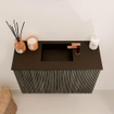 Mondiaz JOYA 60cm toiletmeubel - kleur Shadow - Wastafel FAYE positie Midden 1 kraangat kleur Urban. SW1421534