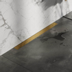 Brauer Caniveau de douche 70x7.5cm avec grille multi-usages et bride inox pour montage mural Or brossé SW771580