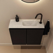 MONDIAZ TURE-DLUX Meuble toilette - 60cm - Urban - EDEN - vasque Opalo - position droite - 1 trou de robinet SW1104177
