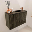 Mondiaz JOYA-DLUX Meuble de salle de bains 60cm - couleur Shadow - Vasque FAYE position Droite 1 trou de robinet couleur Lava SW1422821