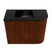 Mondiaz JOYA 51.6cm meuble de salle de bains - arrondi droite couleur Ruby - Vasque FAYE position Gauche 1 trou de robinet couleur Urban. SW1421860