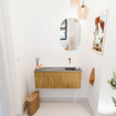 Mondiaz JOYA-DLUX 100cm toiletmeubel - kleur Oak - Wastafel FAYE positie Rechts Zonder kraangat kleur Sombra. SW1424269