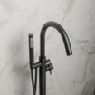 Robinet baignoire Crosswater MPRO - sur pied - avec douchette à main - noir mat SW209267