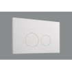 QeramiQ Push Plaque de déclenchement - synthétique - Blanc brillant - avec boutons ronds pour réservoir UP320 de Geberit - DESTOCKAGE OUT11802