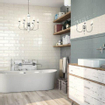 Terravito Pavero wandtegel - 7.5x30cm - 8.6mm - Rechthoek - Creme glans SW359819