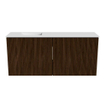 Mondiaz JOYA 90cm toiletmeubel - kleur Walnut - Wastafel FAYE positie Links 1 kraangat kleur Talc. SW1421265