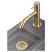 Differnz ravo ensemble de lave-mains en béton gris foncé robinet courbe or 38.5x18.5x9cm SW705435