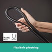 Hansgrohe Unica barre de douche coulissante 90cm isiflex flexible de douche 160cm noir mat SW918479