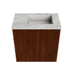 Mondiaz JOYA-DLUX Meuble de toilette 40cm - couleur Ruby - Lavabo FAYE position Droite Sans trou de robinet couleur Glace. SW1423519
