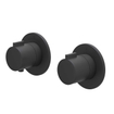IVY Pact Ensemble de douche de pluie - encastré - symmetry - inverseur arrêt 2 voies - bras de plafond 15 cm - pomme de douche slim 30 cm - support avec sortie - flexible de douche 150 cm - douchette bâton - Noir mat PED SW1036222
