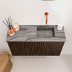 Mondiaz JOYA-DLUX Meuble de toilette 70cm - couleur Walnut - Vasque FAYE position Droite Sans trou de robinet couleur Sombra. SW1424714