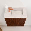 Mondiaz JOYA-DLUX 40cm toiletmeubel - kleur Ruby - Wastafel FAYE positie Rechts 1 kraangat kleur Ostra. SW1423776