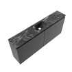 MONDIAZ TURE-DLUX Meuble toilette - 120cm - Dark Grey - EDEN - vasque Lava - position centrale - sans trou de robinet SW1103825