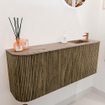 Mondiaz JOYA-DLUX 101.6cm toiletmeubel - ronding links kleur Dusk - Wastafel FAYE positie Rechts 1 kraangat kleur Arena. SW1425781