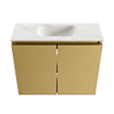 MONDIAZ TURE-DLUX Meuble toilette - 60cm - Oro - EDEN - vasque Ostra - position centrale - sans trou de robinet SW1104970