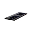 HR badmeubelen Djazz Lavabo - 121x45,5x4cm - 0 trous de robinet - 2 cuves - céramique noir mat SW235620