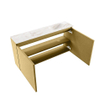 MONDIAZ TURE-DLUX Meuble toilette - 100cm - Oro - EDEN - vasque Frappe - position droite - sans trou de robinet SW1102901