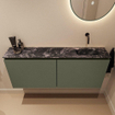 MONDIAZ TURE-DLUX meuble WC 120 cm Army. Lavabo EDEN Lava position droite. Sans trou de robinet. SW1103676