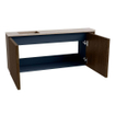 Mondiaz JOYA-DLUX Meuble de salle de bains - 101,6 cm - arrondi droit couleur Noyer - Vasque FAYE position Gauche Sans trou de robinet couleur Saba SW1424676