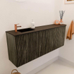 Mondiaz JOYA 111.6cm meuble de salle de bains - arrondi droit couleur Shadow - Vasque FAYE position Gauche 1 trou de robinet couleur Urban SW1421523