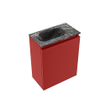 MONDIAZ TURE-DLUX Meuble toilette - 40cm - Fire - EDEN - vasque Lava - position gauche - sans trou de robinet SW1103755