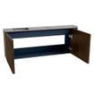 Mondiaz JOYA-DLUX 111.6cm toiletmeubel - ronding rechts kleur Walnut - Wastafel FAYE positie Links 1 kraangat kleur Oza. SW1424621