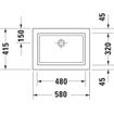Duravit 2nd floor lavabo à poser 58x41,5 cm sans trop-plein blanc 0290367