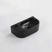 Fugaflow Eccelente Pietra Fontaine - 40x22x12cm - Gauche - Strié - demi-rond - 1 trou de robinetterie - Céramique - Noir mat SW1419542