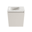 MONDIAZ TURE-DLUX meuble WC 40 cm Linen. EDEN lavabo Ostra position gauche. Sans trou de robinet. SW1104893