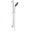 GROHE Vitalio Joy 110 Ensemble barre de douche - 60cm - douchette ronde - 2 types de jets - flexible de douche lisse - chrome/noir 4357674