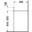 Duravit Vero Console pour lavabo hauteur réglable métal chrome SW209409