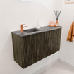 Mondiaz JOYA-DLUX 81.6cm toiletmeubel - ronding rechts kleur Shadow - Wastafel FAYE positie Links 1 kraangat kleur Sombra. SW1425218