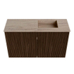 Mondiaz JOYA-DLUX 70cm meuble de toilette - couleur Walnut - Vasque FAYE position Droite Sans trou de robinet couleur Saba SW1424632