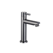 QeramiQ Fuente Ensemble lave-mains - 40x21.5x12cm - gauche - lisse - demi-rond - 1 trou de robinet - céramique - robinet de lavabo gunmetal - bonde - siphon abaissé - beige SW1232831