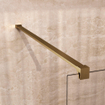 BRAUER Void Carving Cabine de douche - 90x100x200cm - porte battante - revêtement verre - réversible - verre clair - PVD or brossé SW1418117