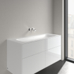 Villeroy & Boch Finion meubelwastafel 120x50 zonder kraangat zonder overloop stonewhite Ceramic+ stone white SW209391