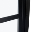 Riho Grid porte pivotante 90x200cm profil noir et verre transparent SW242172