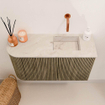 Mondiaz JOYA-DLUX 71.6cm toiletmeubel - ronding links kleur Dusk - Wastafel FAYE positie Rechts Zonder kraangat kleur Frappe. SW1423096