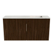 Mondiaz JOYA-DLUX Meuble de toilette 80cm - couleur Walnut - Vasque FAYE position Droite Sans trou de robinet couleur Ostra. SW1422607