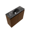 MONDIAZ TURE-DLUX Meuble toilette - 60cm - Rust - EDEN - vasque Lava - position centrale - sans trou de robinet SW1104025