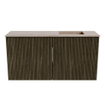 Mondiaz JOYA-DLUX 80cm toiletmeubel - kleur Shadow - Wastafel FAYE positie Rechts 1 kraangat kleur Saba. SW1425114